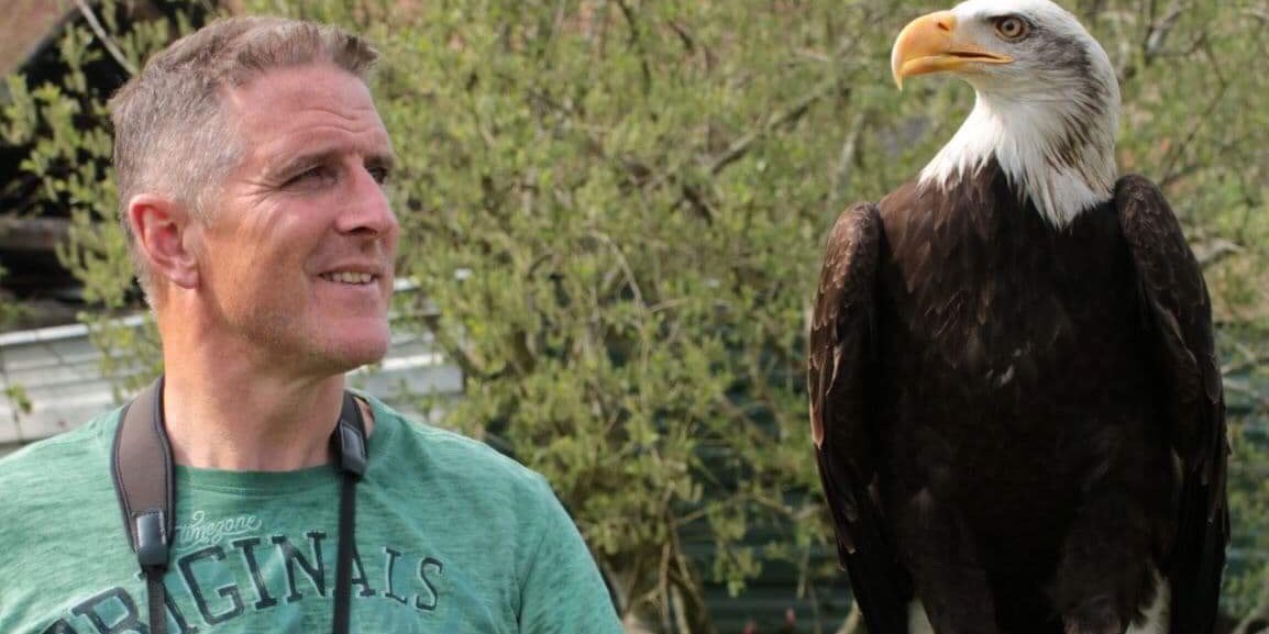 iolo williams landscape Iolo Williams with a bald eagle